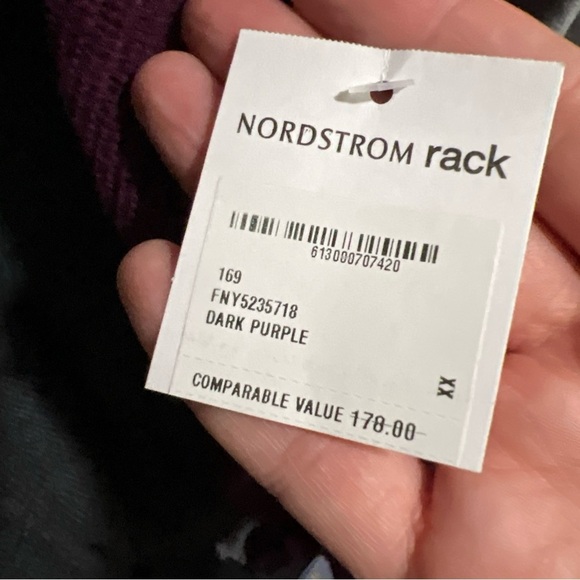 BCBG MaxAzria Tie Hem Mock Neck Womens Purple Sweater Size Medium NEW - Picture 8 of 9